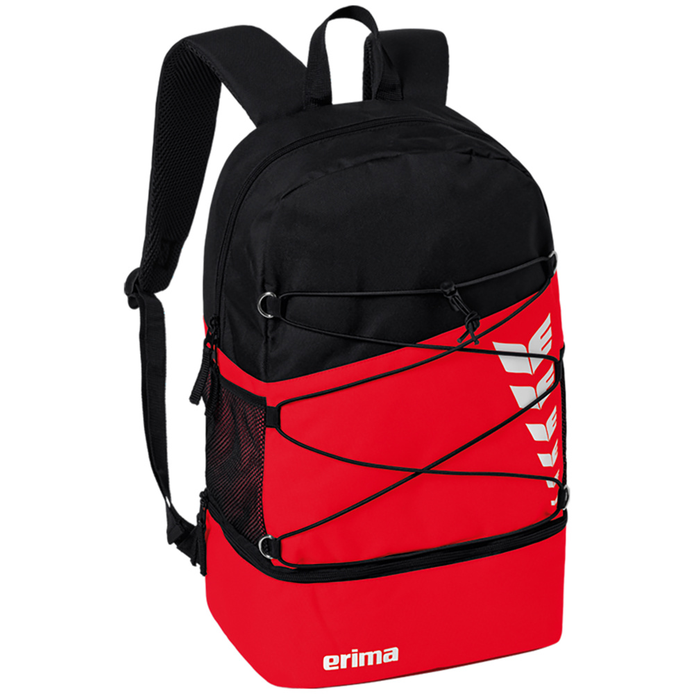 ERIMA SIX WINGS BACKPACK, RED-BLACK. 