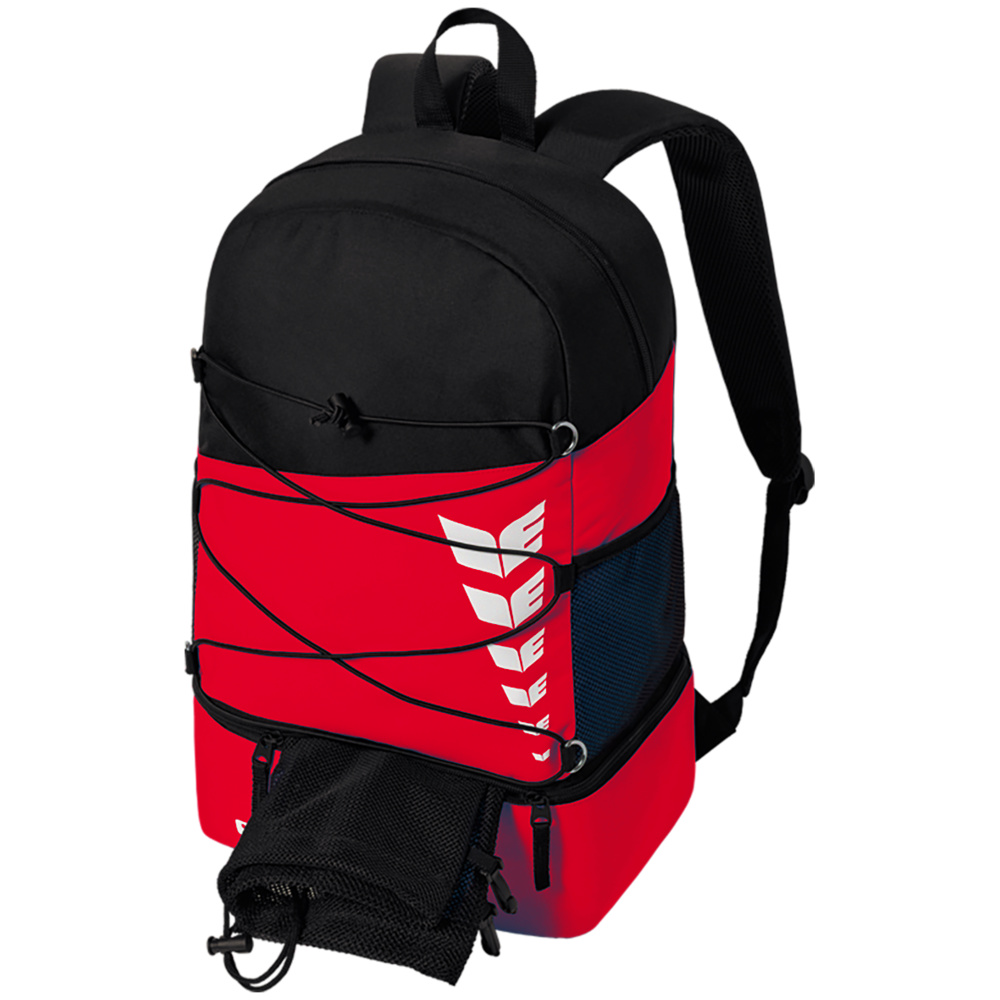 ERIMA SIX WINGS BACKPACK RED BLACK