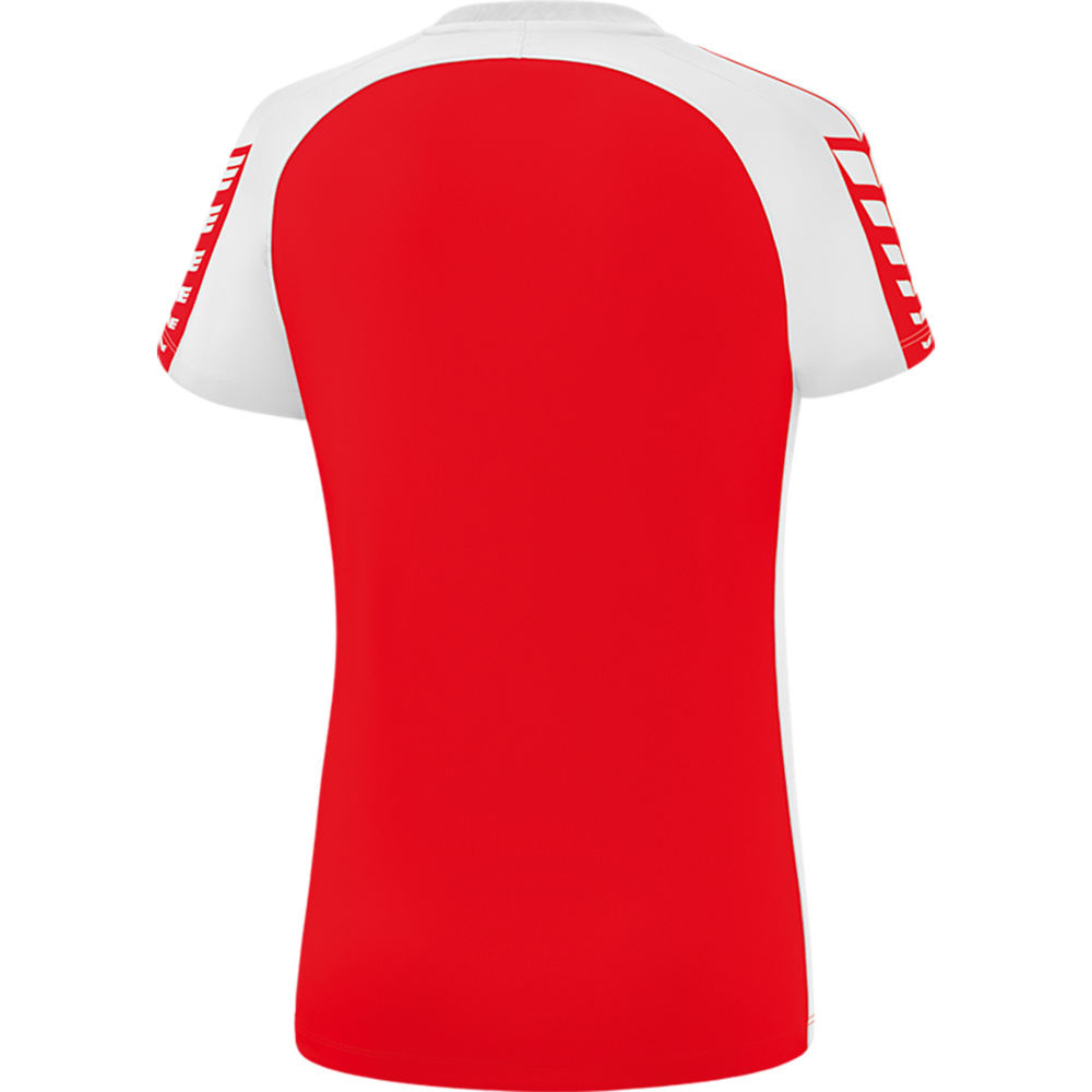 ERIMA SIX WINGS JERSEY SHORT SLEEVE, RED-WHITE WOMEN. 