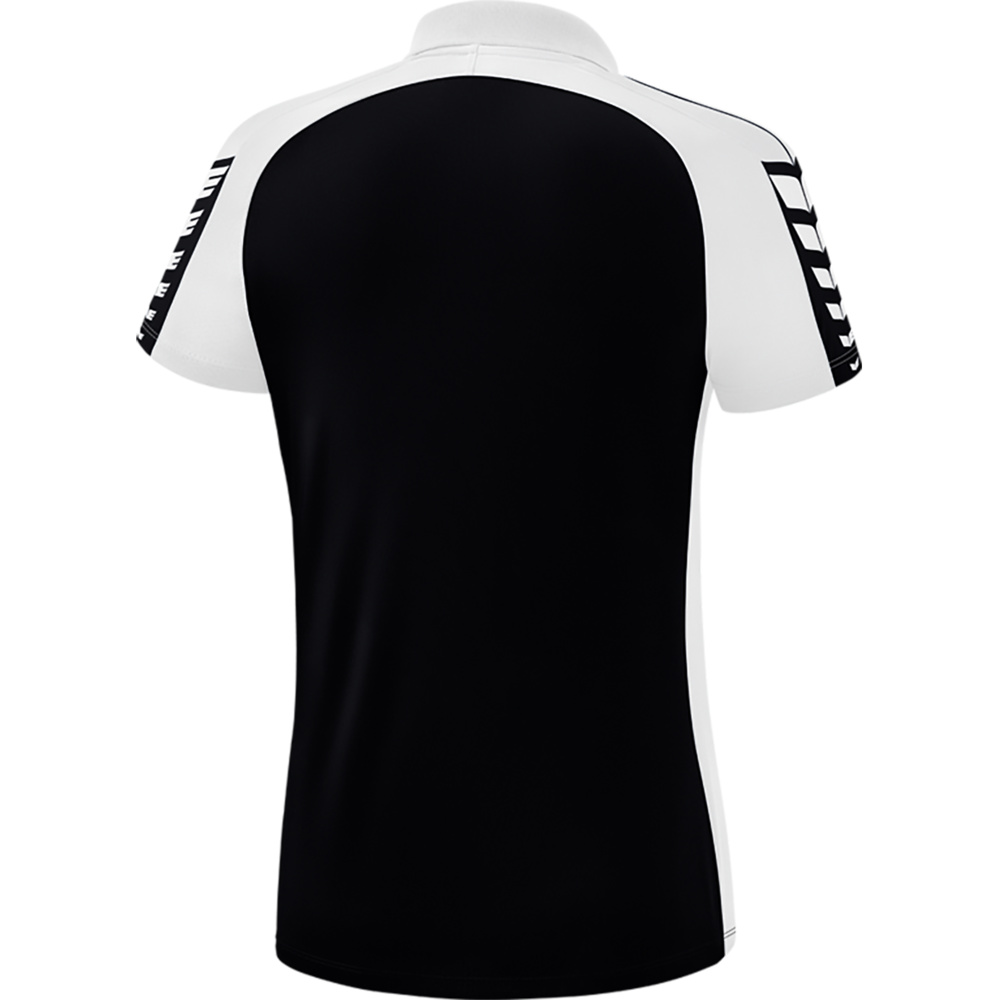 ERIMA SIX WINGS POLO-SHIRT, BLACK-WHITE WOMEN. 