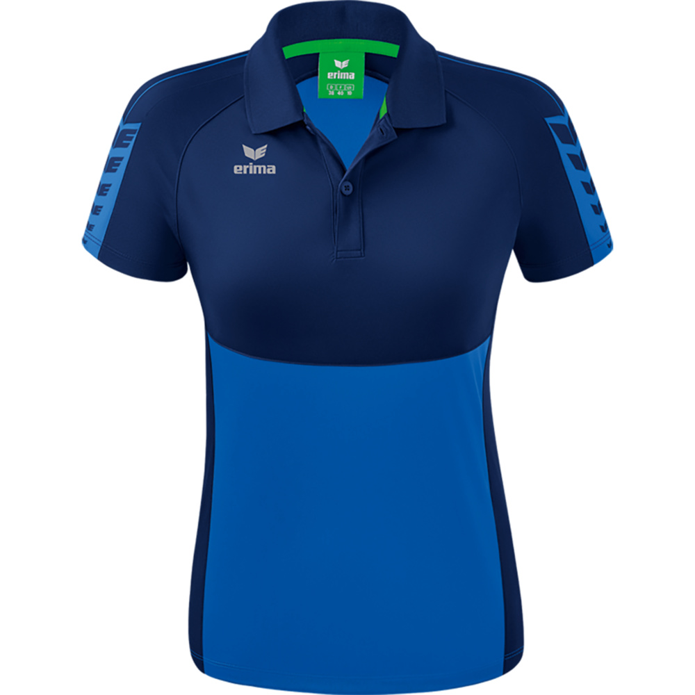 ERIMA SIX WINGS POLO-SHIRT, NEW ROYAL-NEW NAVY WOMEN. 