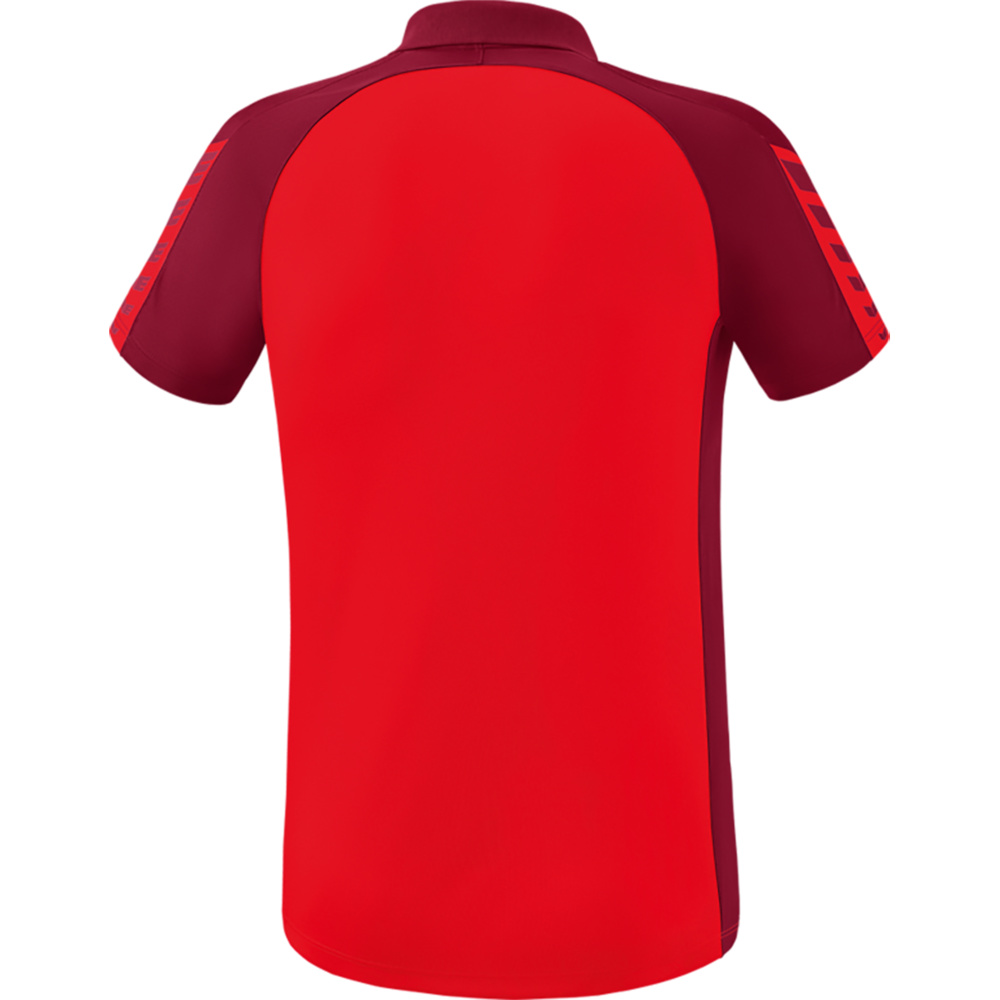 ERIMA SIX WINGS POLO-SHIRT, RED-BORDEAUX MEN. 