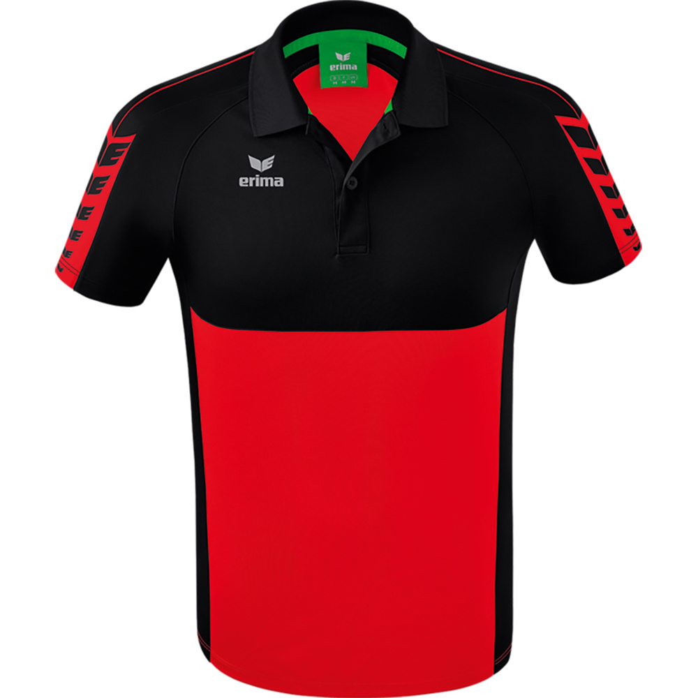 ERIMA SIX WINGS POLO SHIRT RED BLACK MEN