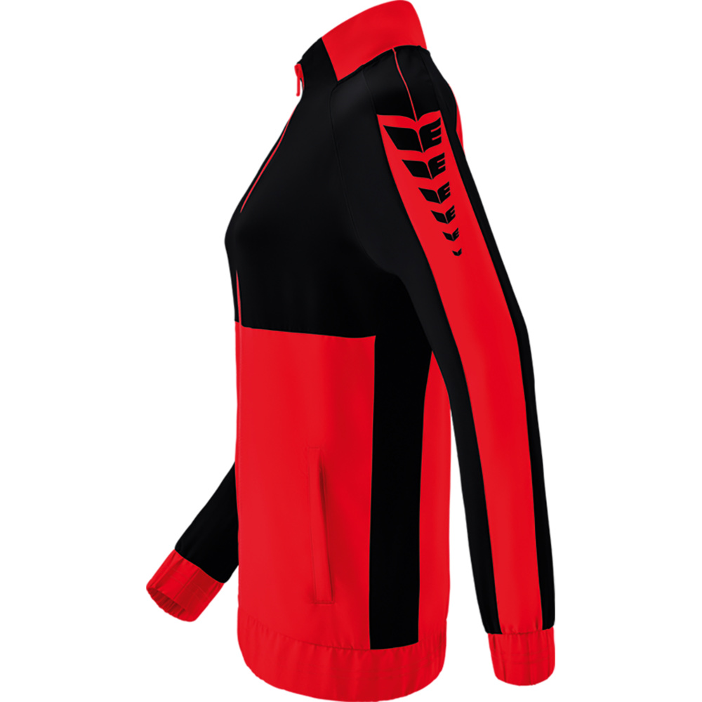 ERIMA SIX WINGS PRESENTATION JACKET, RED-BLACK WOMEN. 