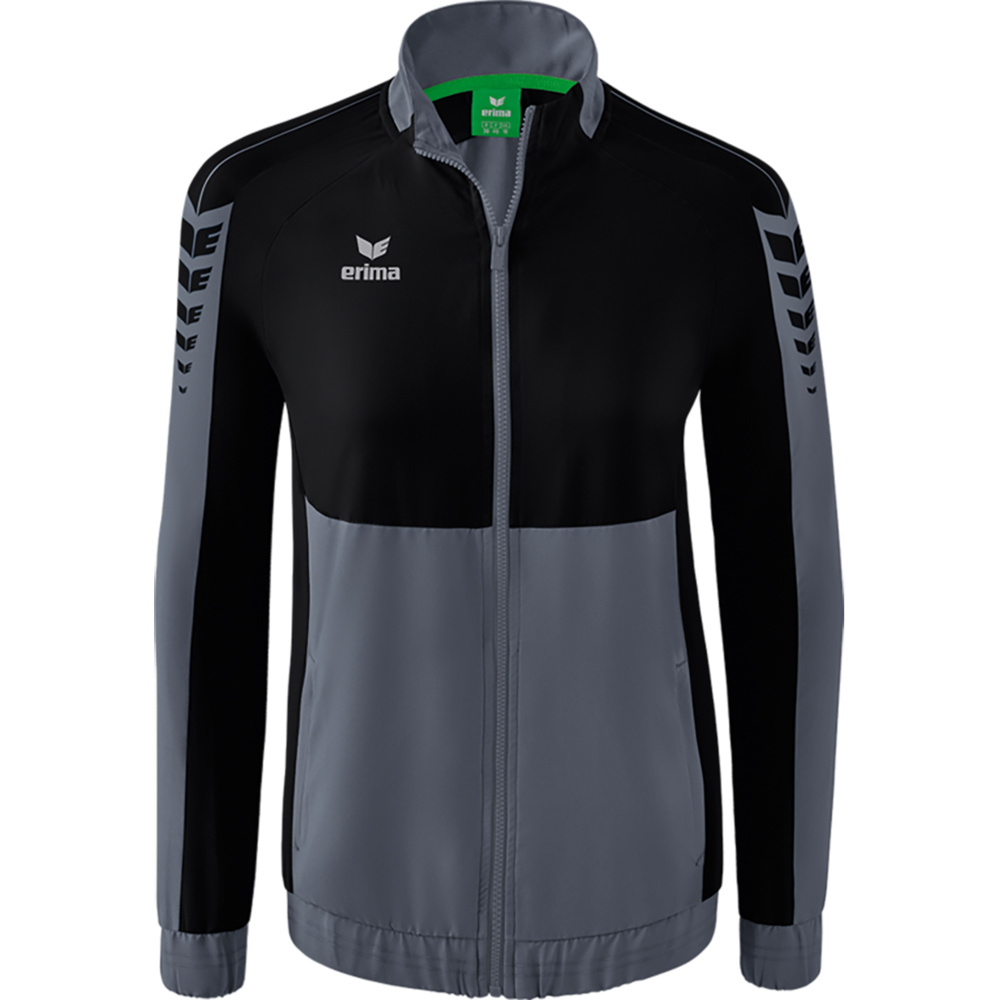 ERIMA SIX WINGS PRESENTATION JACKET, SLATE GREY-BLACK WOMEN. 