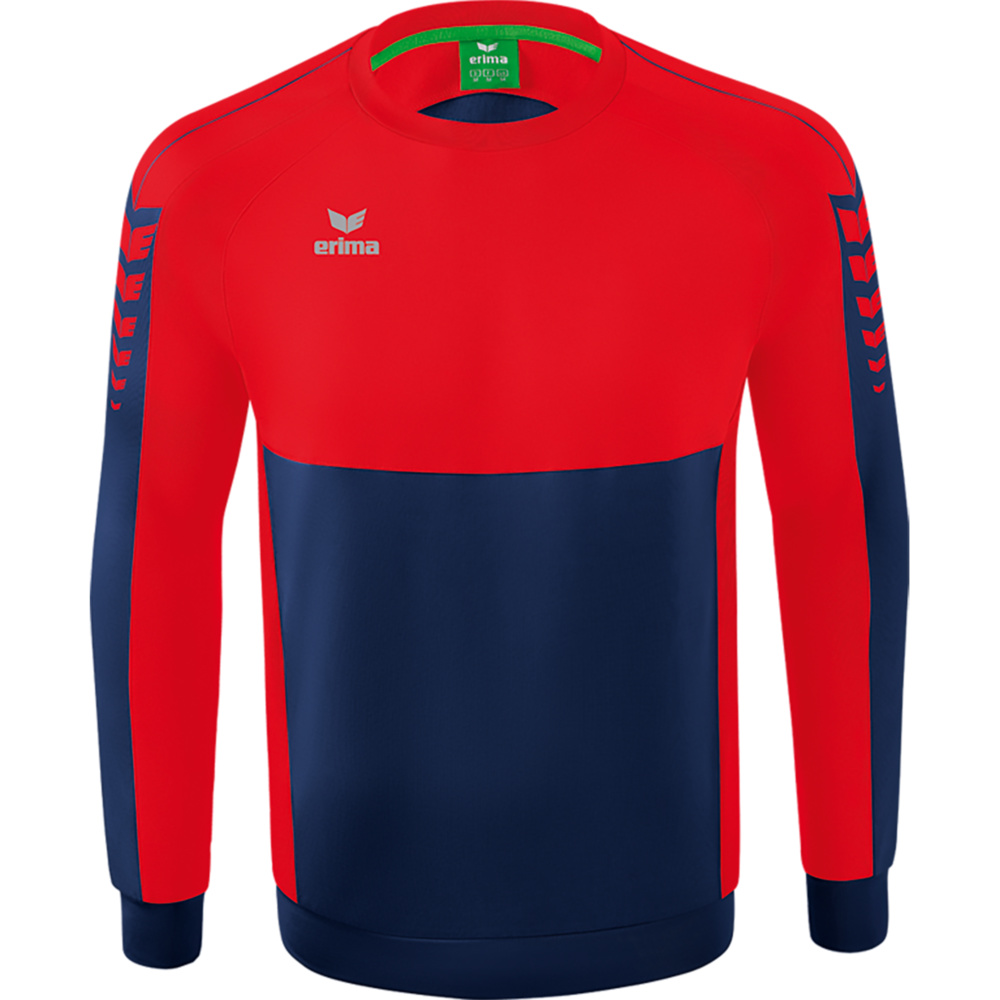 ERIMA SIX WINGS SWEATSHIRT, NEW NAVY-RED MEN. 