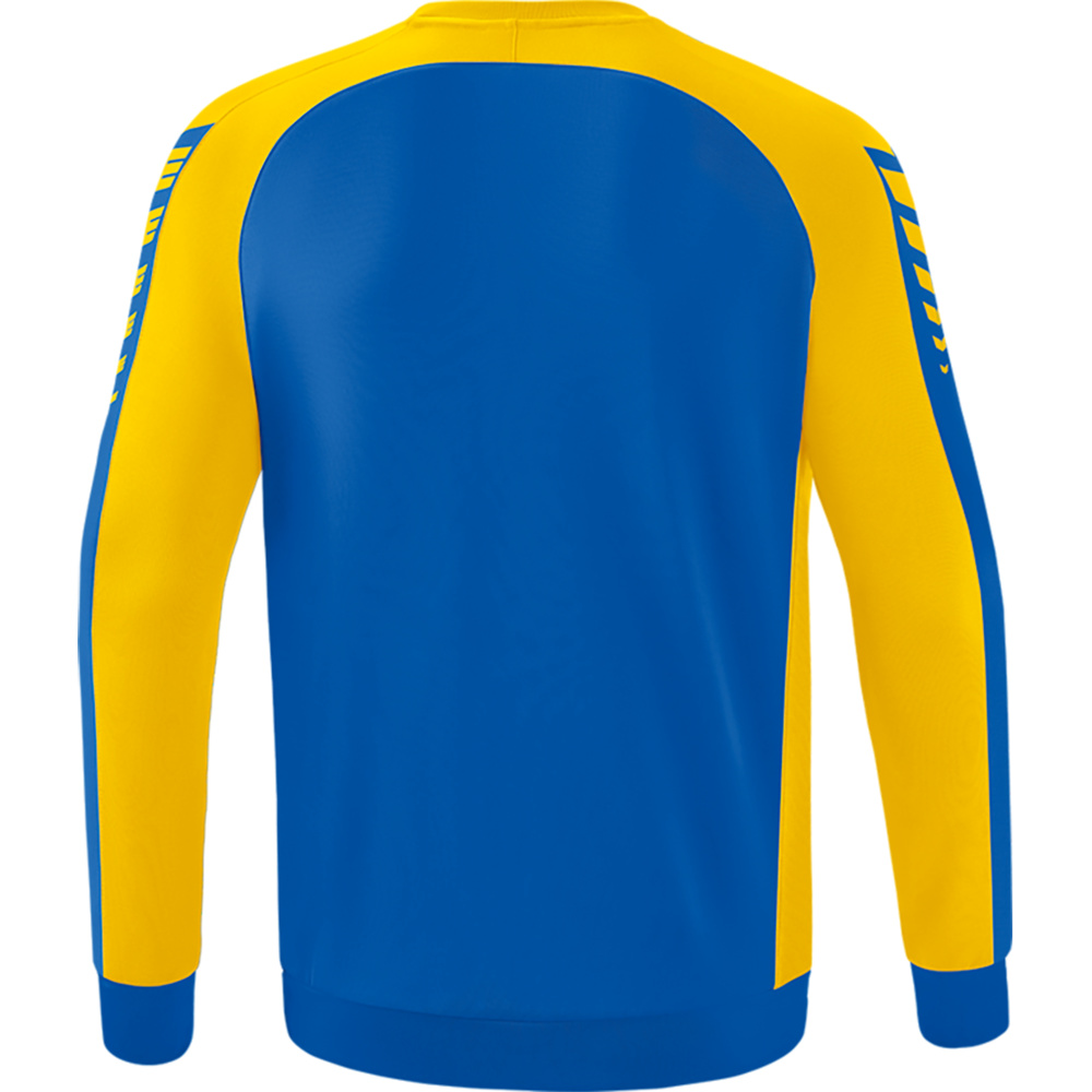 ERIMA SIX WINGS SWEATSHIRT, NEW ROYAL-YELLOW MEN. 