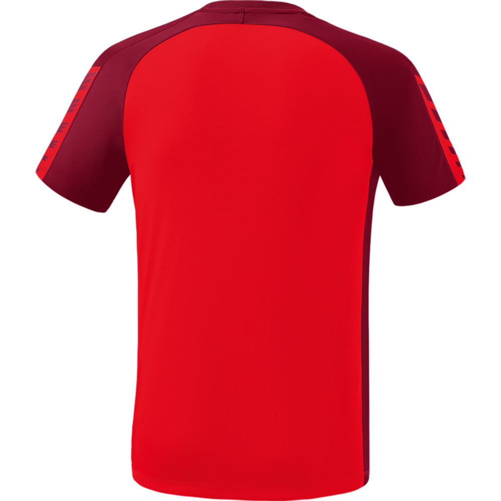 ERIMA SIX WINGS T-SHIRT SHORT SLEEVE, RED-BORDEAUX MEN. 