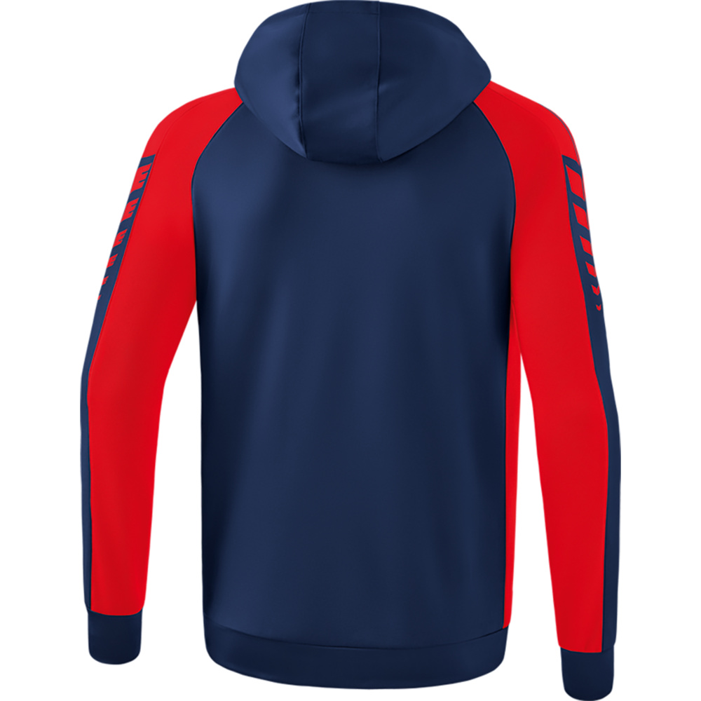 ERIMA SIX WINGS TRAINING JACKET WITH HOOD, NEW NAVY-RED KIDS. 