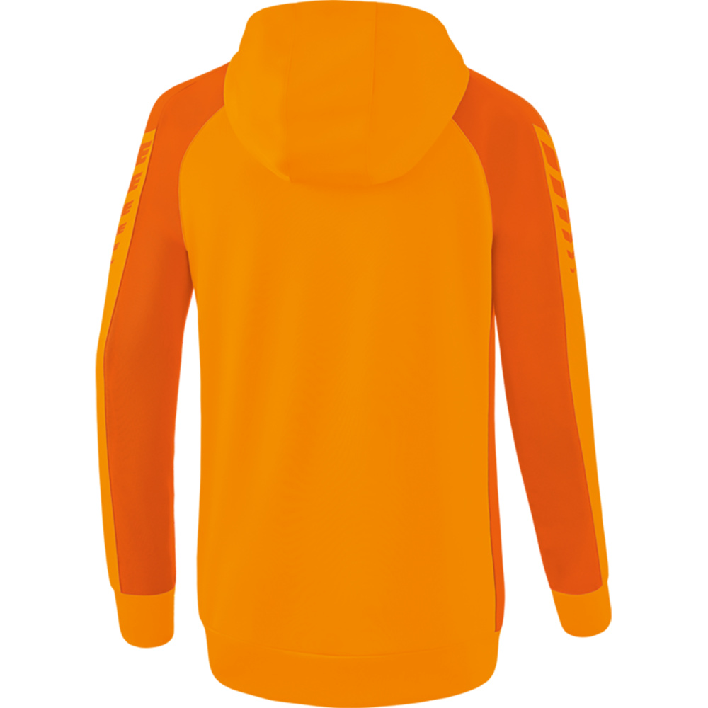 ERIMA SIX WINGS TRAINING JACKET WITH HOOD, NEW ORANGE-ORANGE WOMEN. 