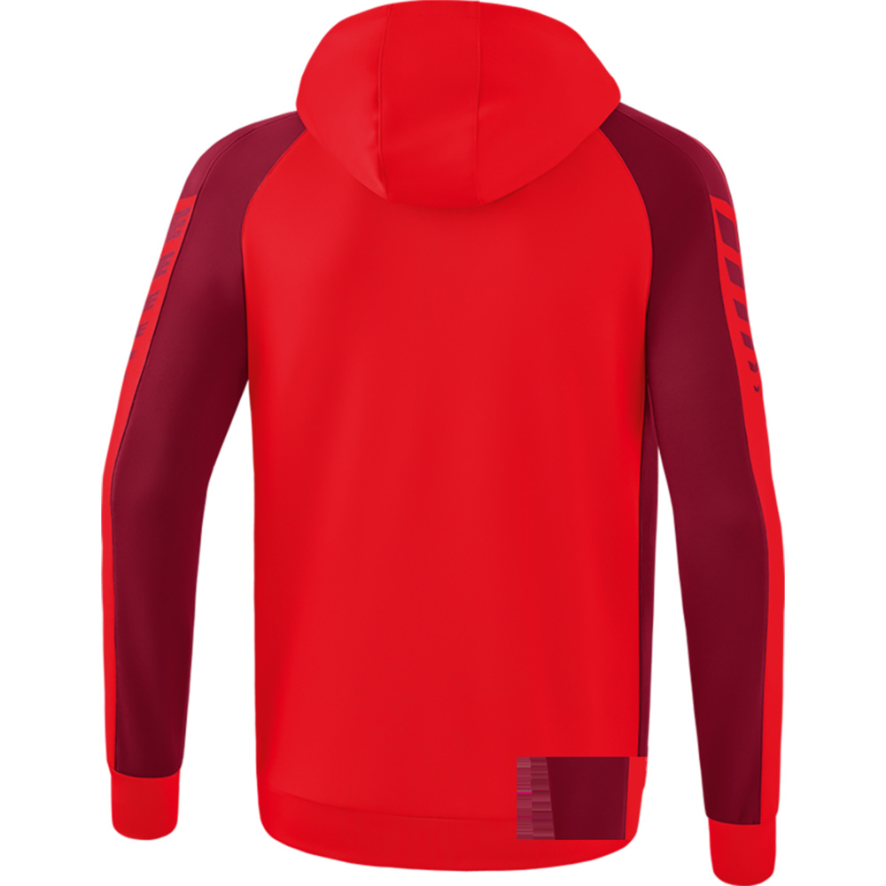 ERIMA SIX WINGS TRAINING JACKET WITH HOOD, RED-BORDEAUX KIDS. 