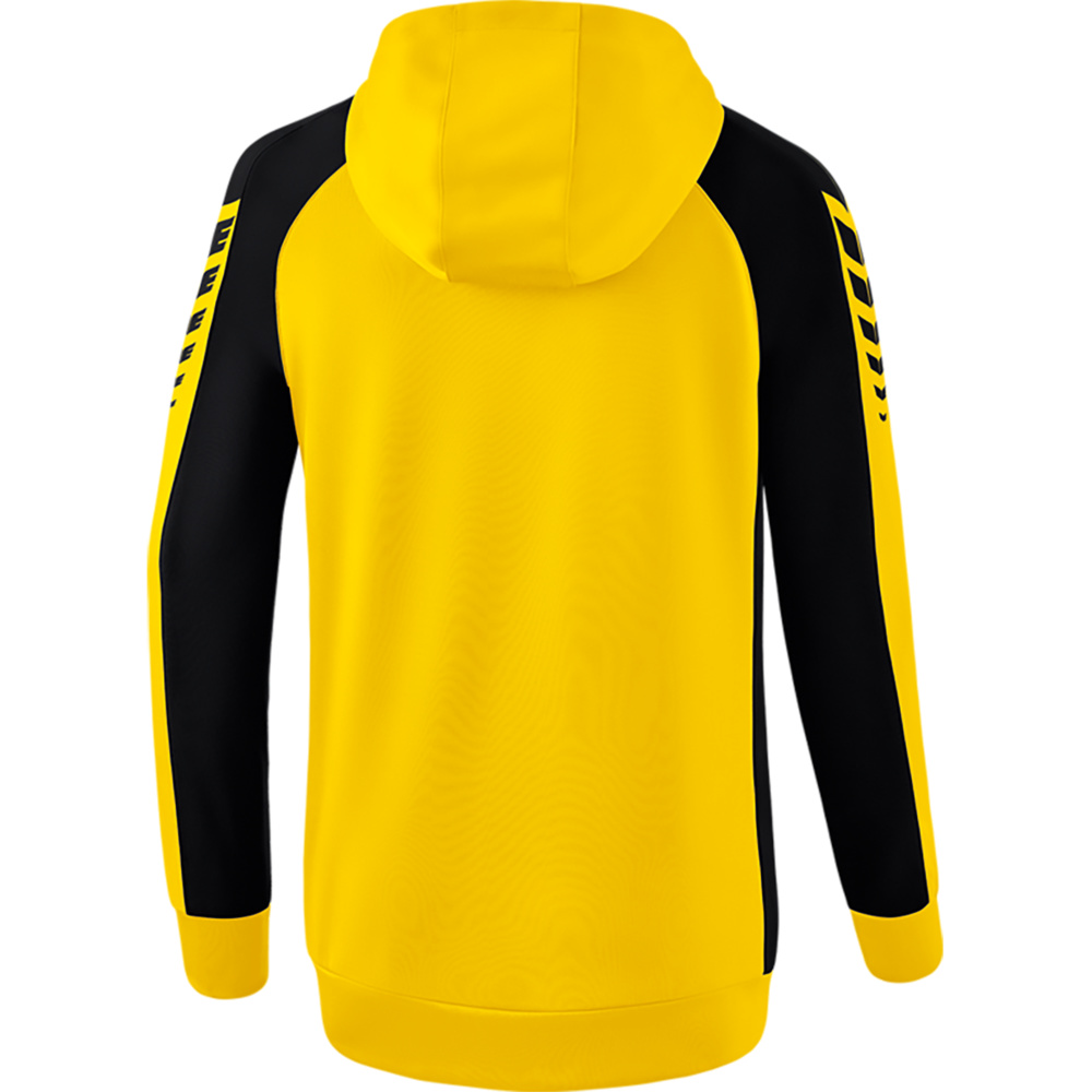 ERIMA SIX WINGS TRAINING JACKET WITH HOOD, YELLOW-BLACK WOMEN. 