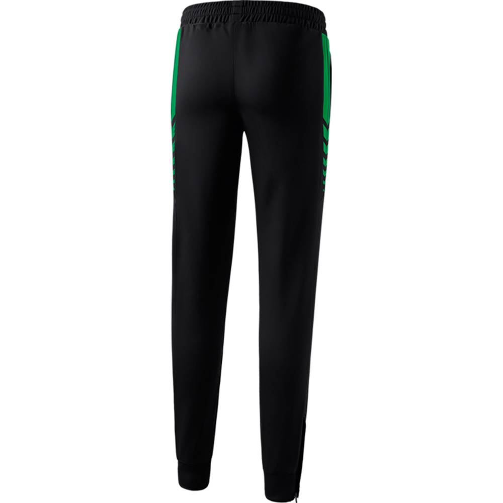 ERIMA SIX WINGS WORKER PANTS, BLACK-EMERALD WOMEN. 