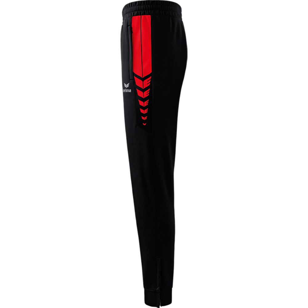 ERIMA SIX WINGS WORKER PANTS, BLACK-RED MEN. 