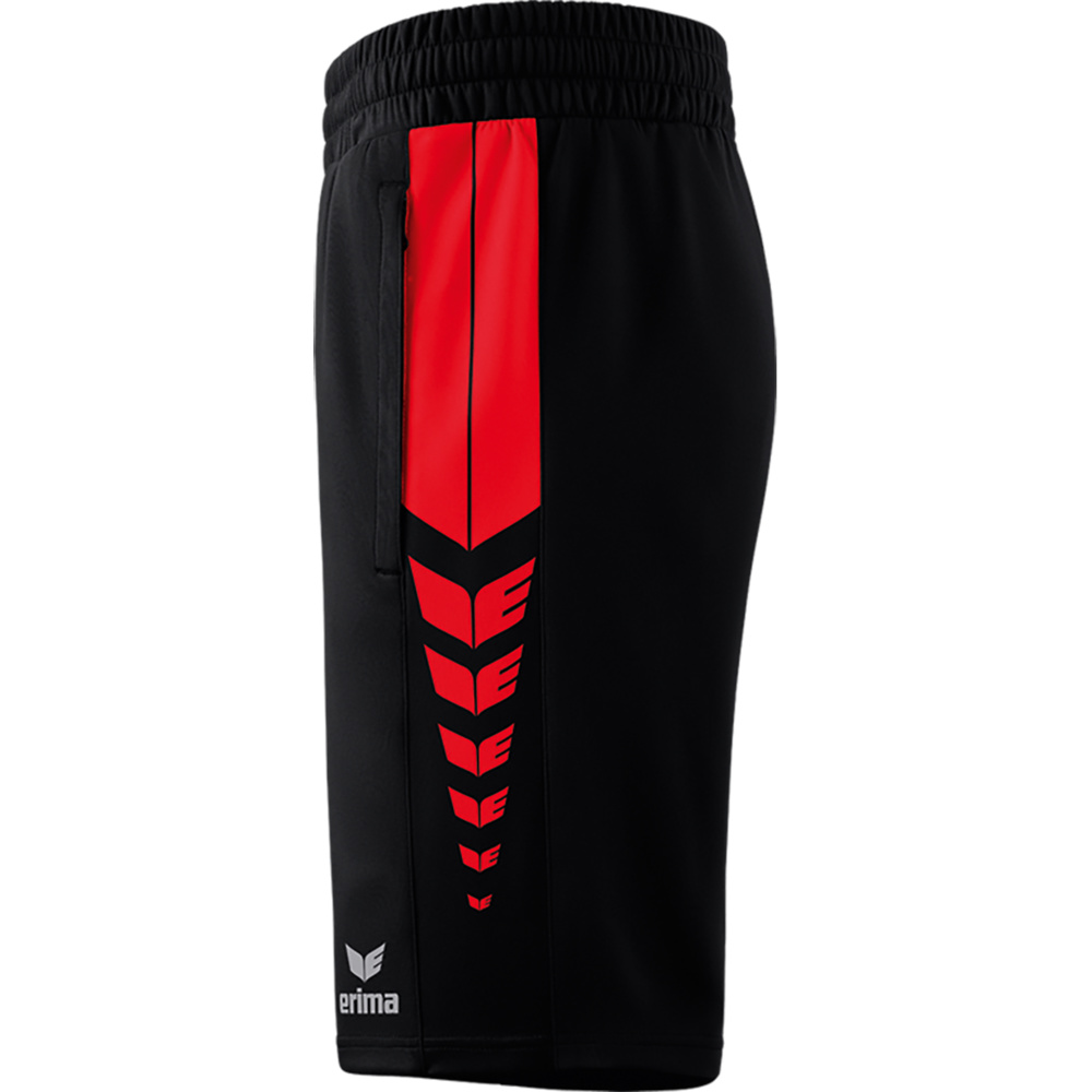 ERIMA SIX WINGS WORKER SHORTS, BLACK-RED KIDS. 