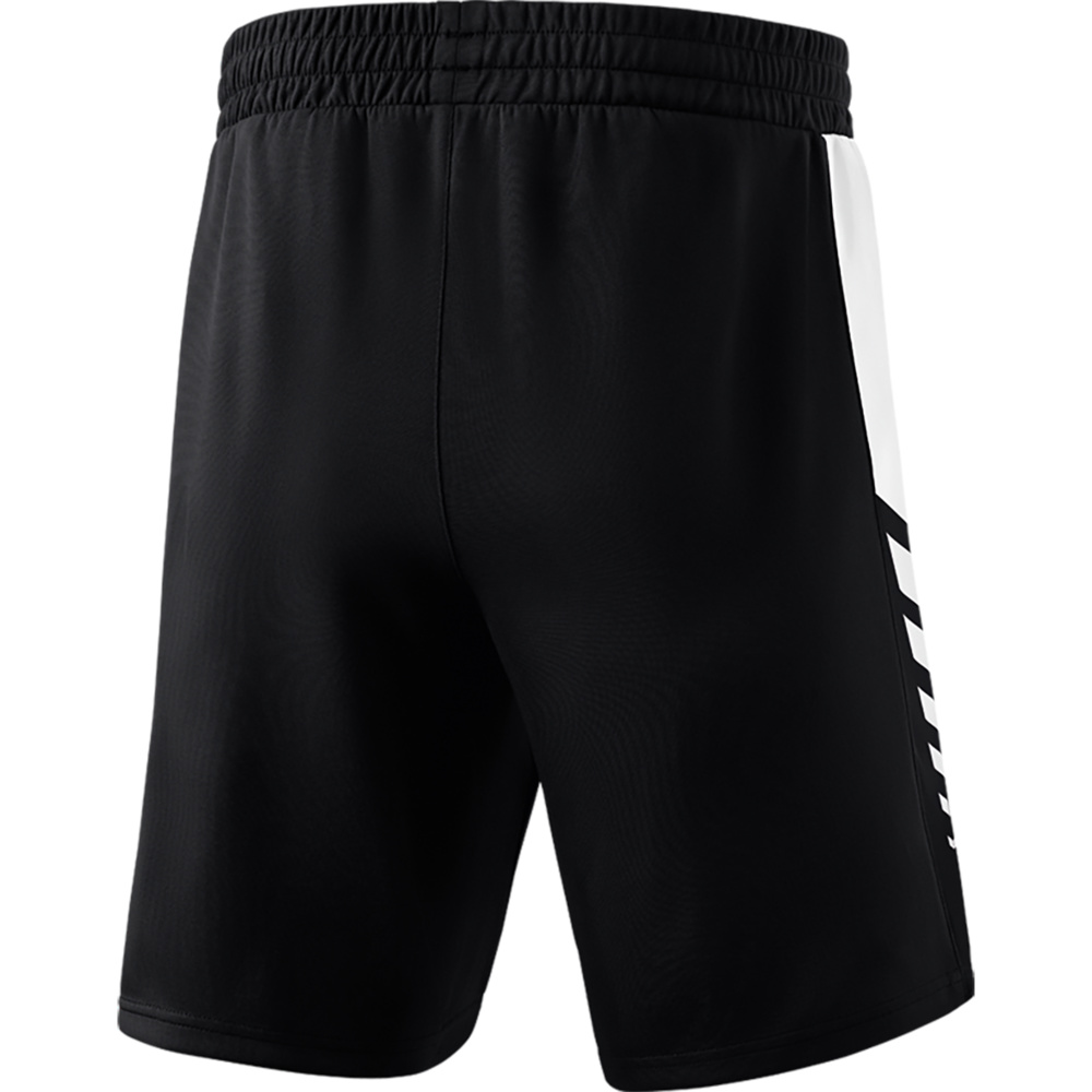 ERIMA SIX WINGS WORKER SHORTS, BLACK-WHITE MEN. 