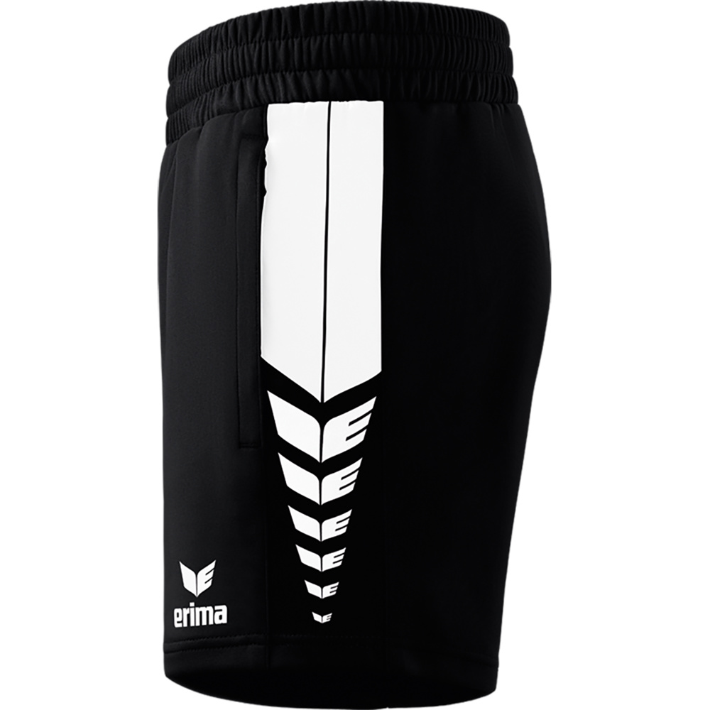 ERIMA SIX WINGS WORKER SHORTS, BLACK-WHITE WOMEN. 