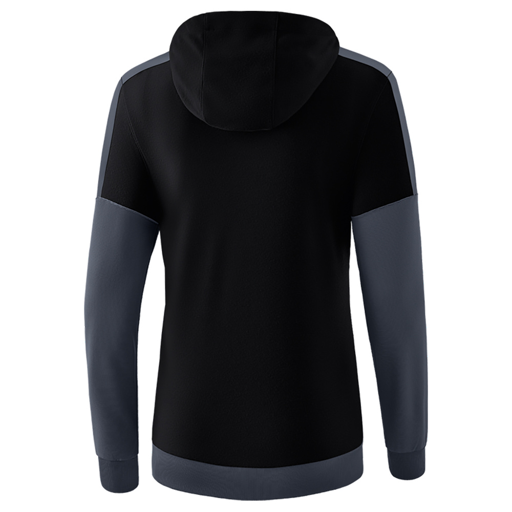 ERIMA SQUAD HOODY, BLACK-SLATE GREY WOMEN. 