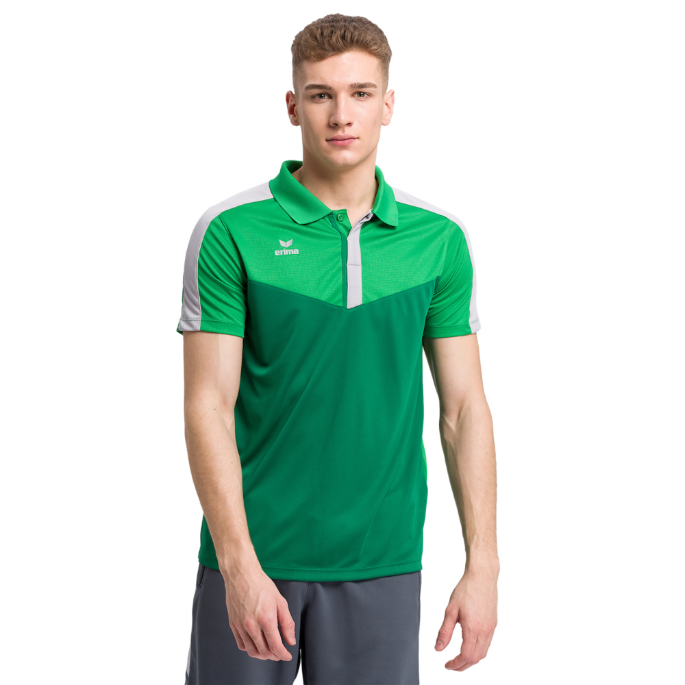 ERIMA SQUAD POLO-SHIRT, GREEN-EMERALD-PLATE MEN. 