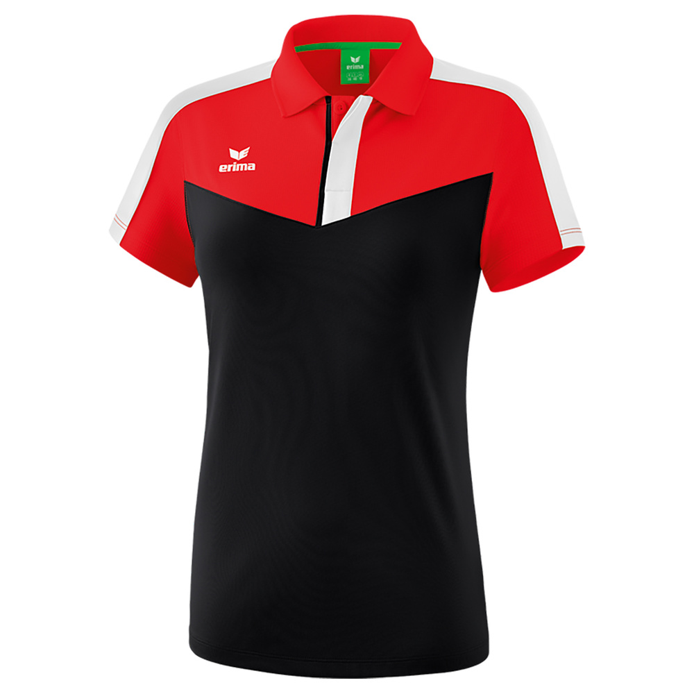 ERIMA SQUAD POLO-SHIRT, RED-BLACK-WHITE WOMEN. 