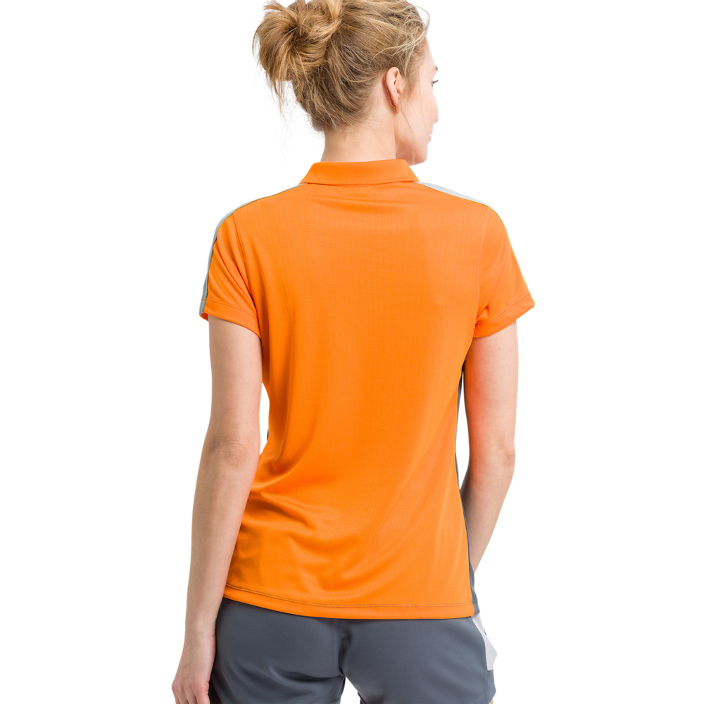 ERIMA SQUAD POLO-SHIRT, SLATE GREY-GREY-ORANGE WOMEN. 