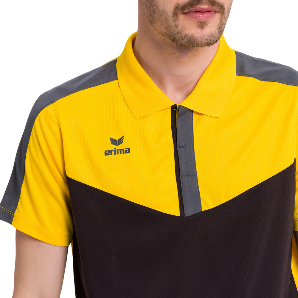 Mens black and on sale yellow polo shirt