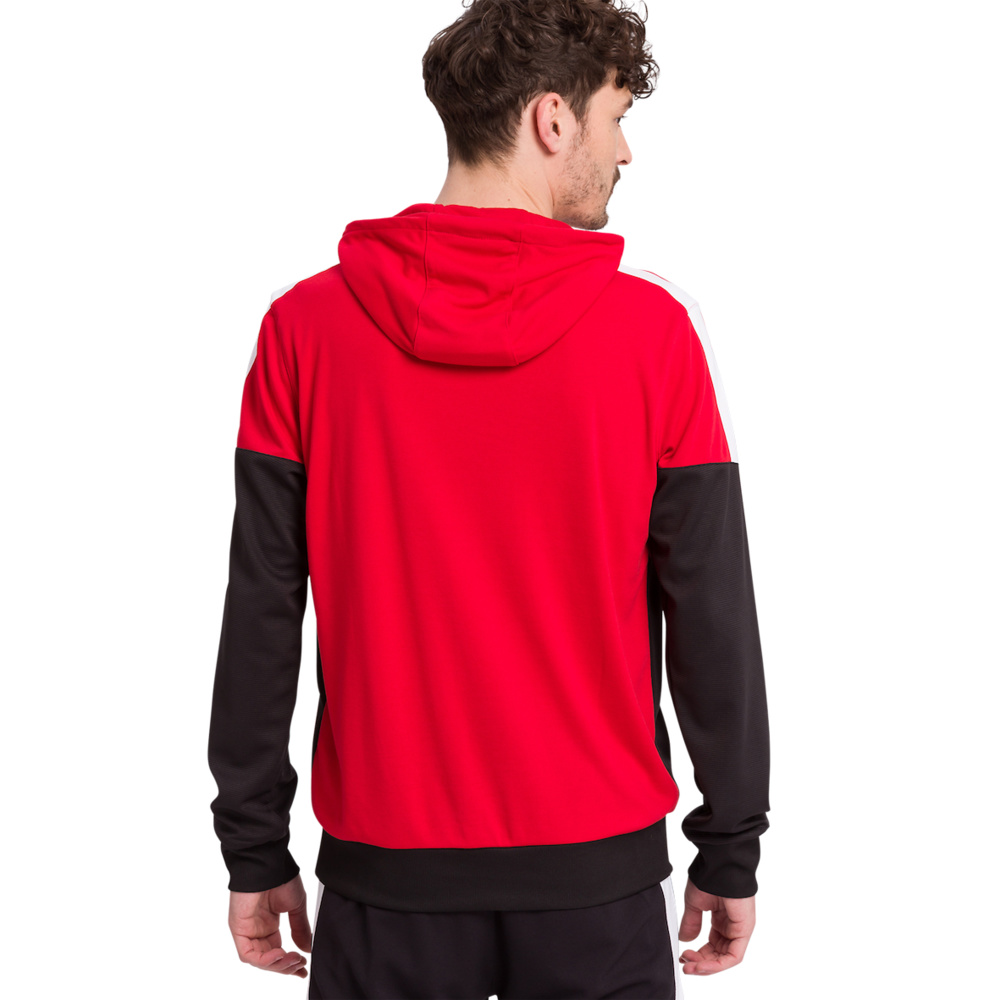 Sudadera roja con negro new arrivals