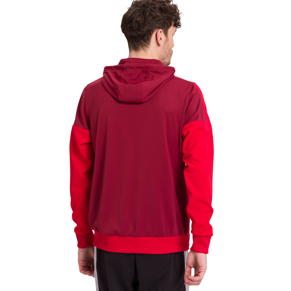 ERIMA SQUAD TRAINING JACKET WITH HOOD, BORDEAUX-RED MEN. 