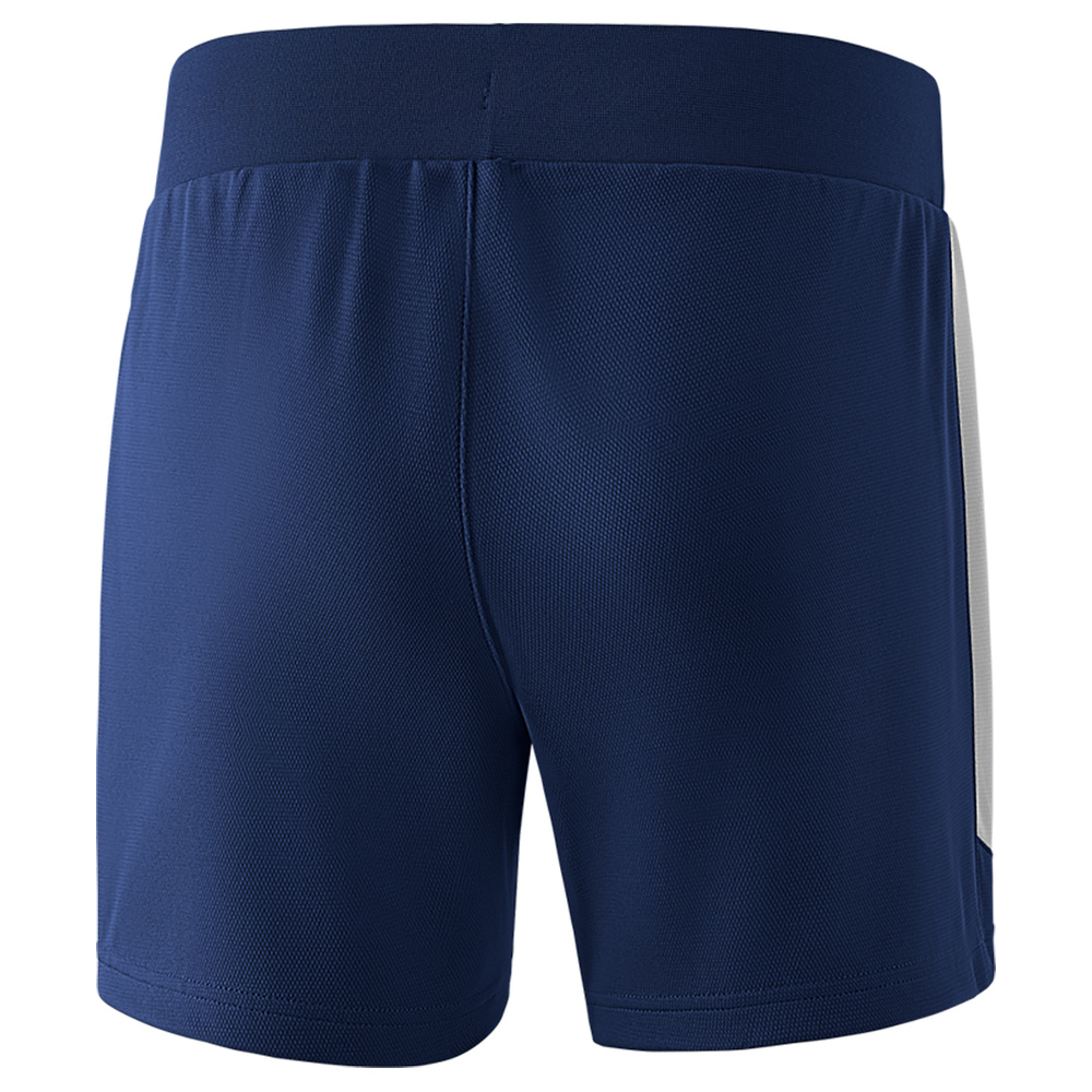 ERIMA SQUAD WORKER SHORTS, NAVY-SILVER GREY WOMEN. 