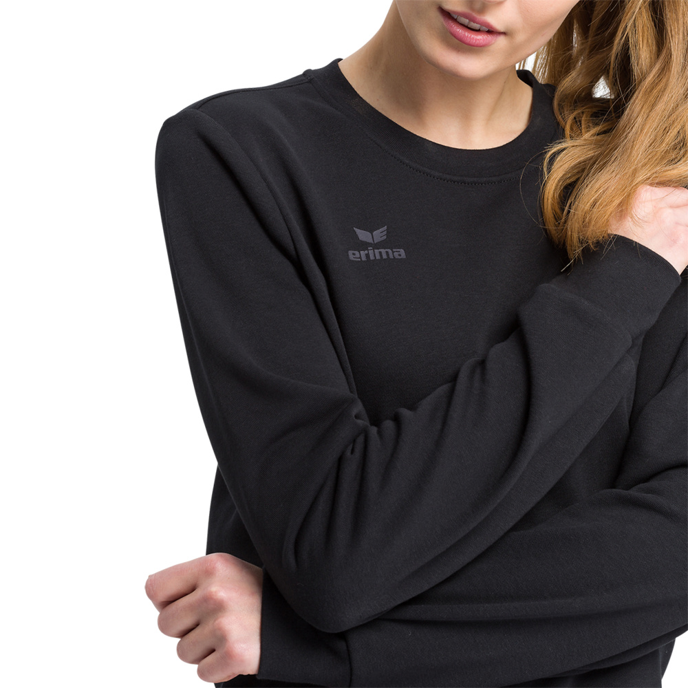 ERIMA SWEATSHIRT, BLACK UNISEX. 