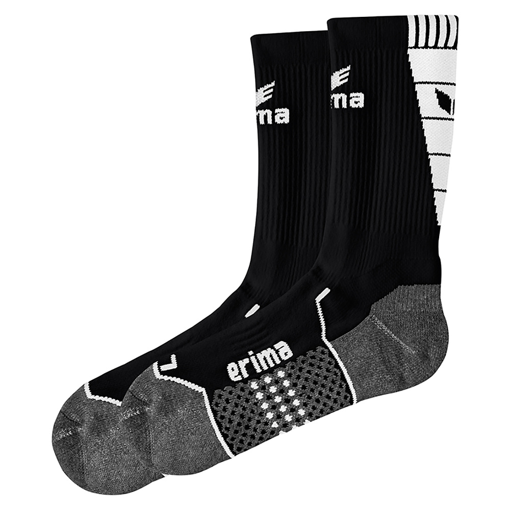 ERIMA TRAINING SOCKS, BLACK-WHITE UNISEX. 