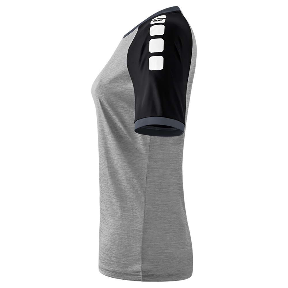 ERIMA ZENARI 3.0 JERSEY, GREY MARL-BLACK-DARK GREY WOMEN. 