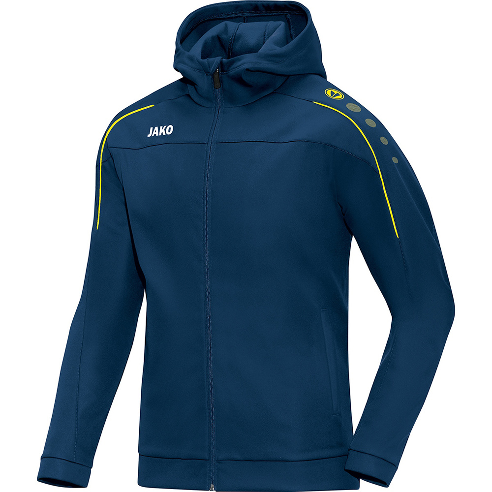 HOODED JACKET JAKO CLASSICO, NIGHT BLUE-CITRO WOMEN. 