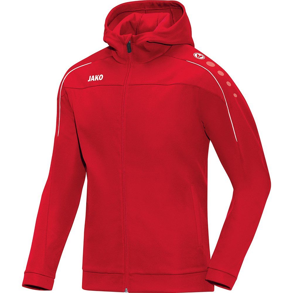 HOODED JACKET JAKO CLASSICO, RED WOMEN. 