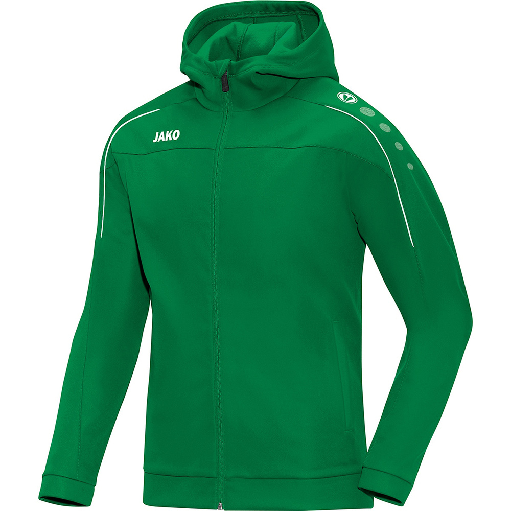 HOODED JACKET JAKO CLASSICO, SPORT GREEN KIDS. 