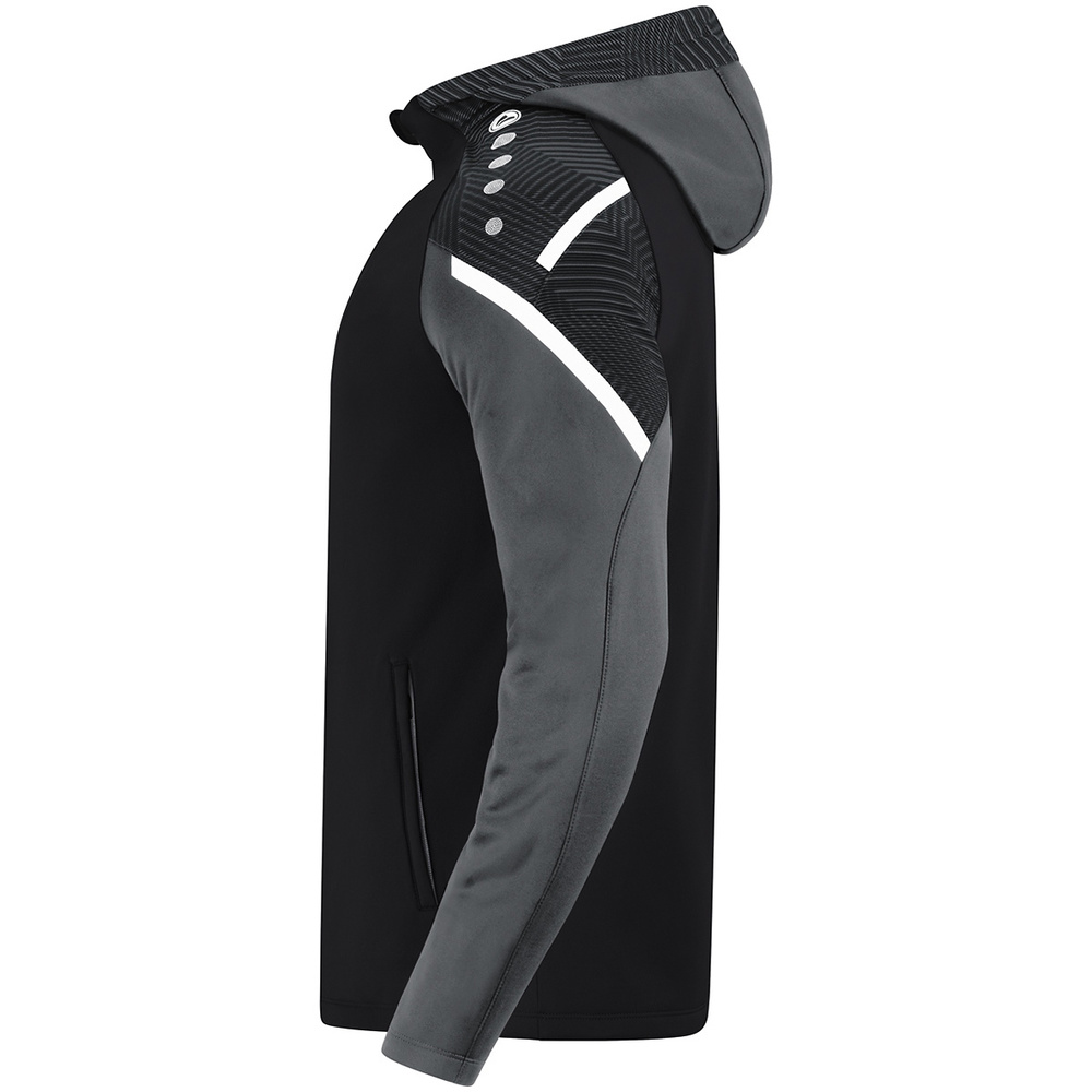 HOODED JACKET JAKO PERFORMANCE, BLACK-ANTHRA LIGHT KIDS. 