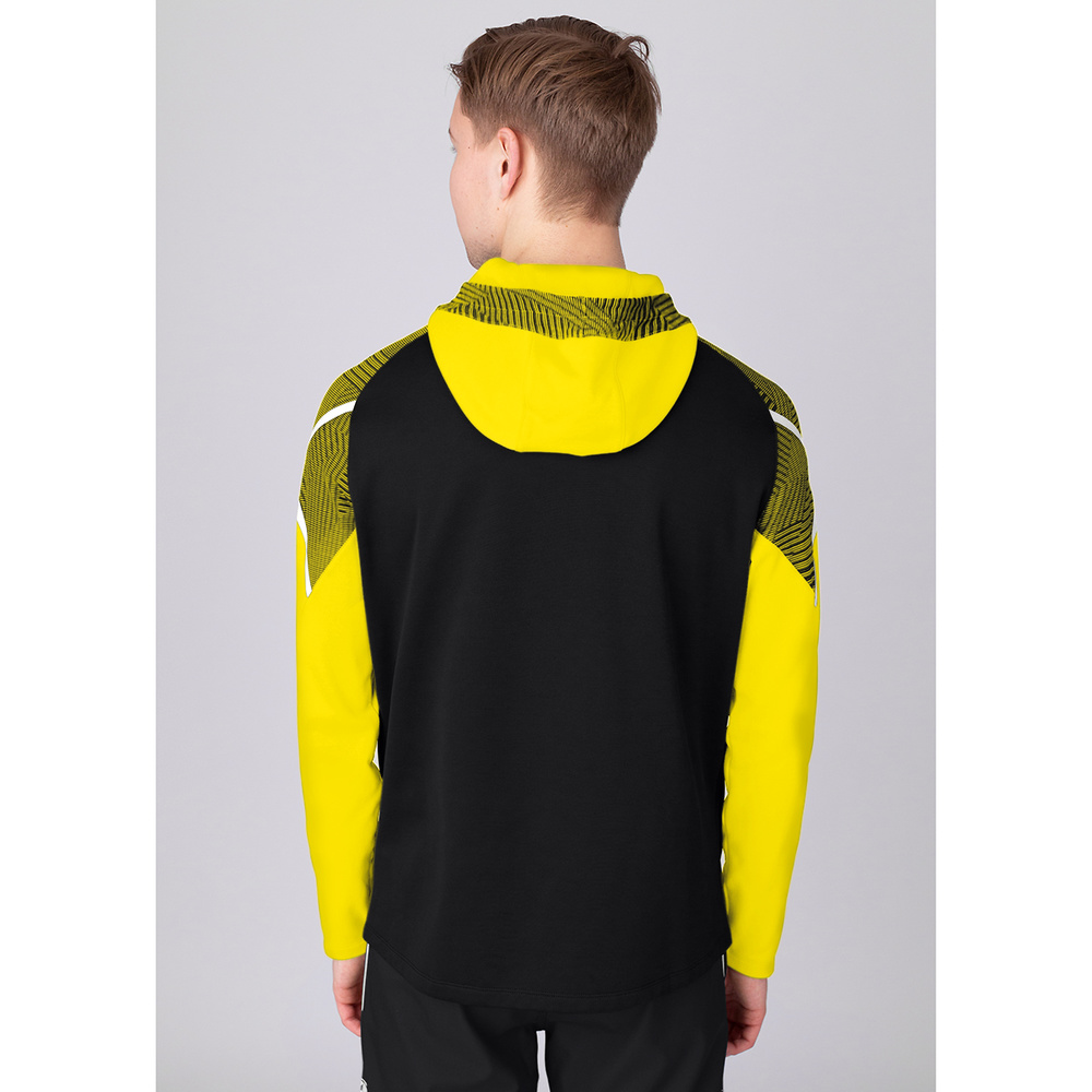 HOODED JACKET JAKO PERFORMANCE, BLACK-SOFT-YELLOW KIDS. 