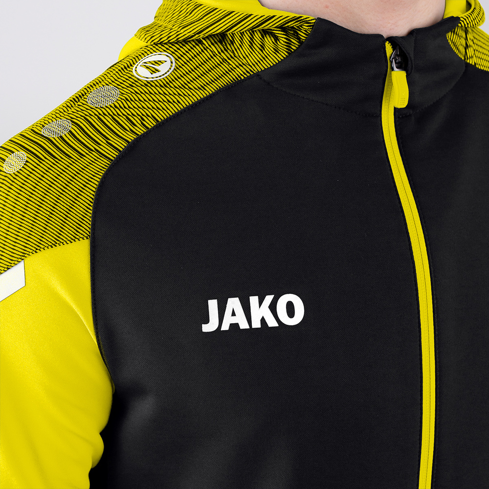 HOODED JACKET JAKO PERFORMANCE, BLACK-SOFT-YELLOW MEN. 