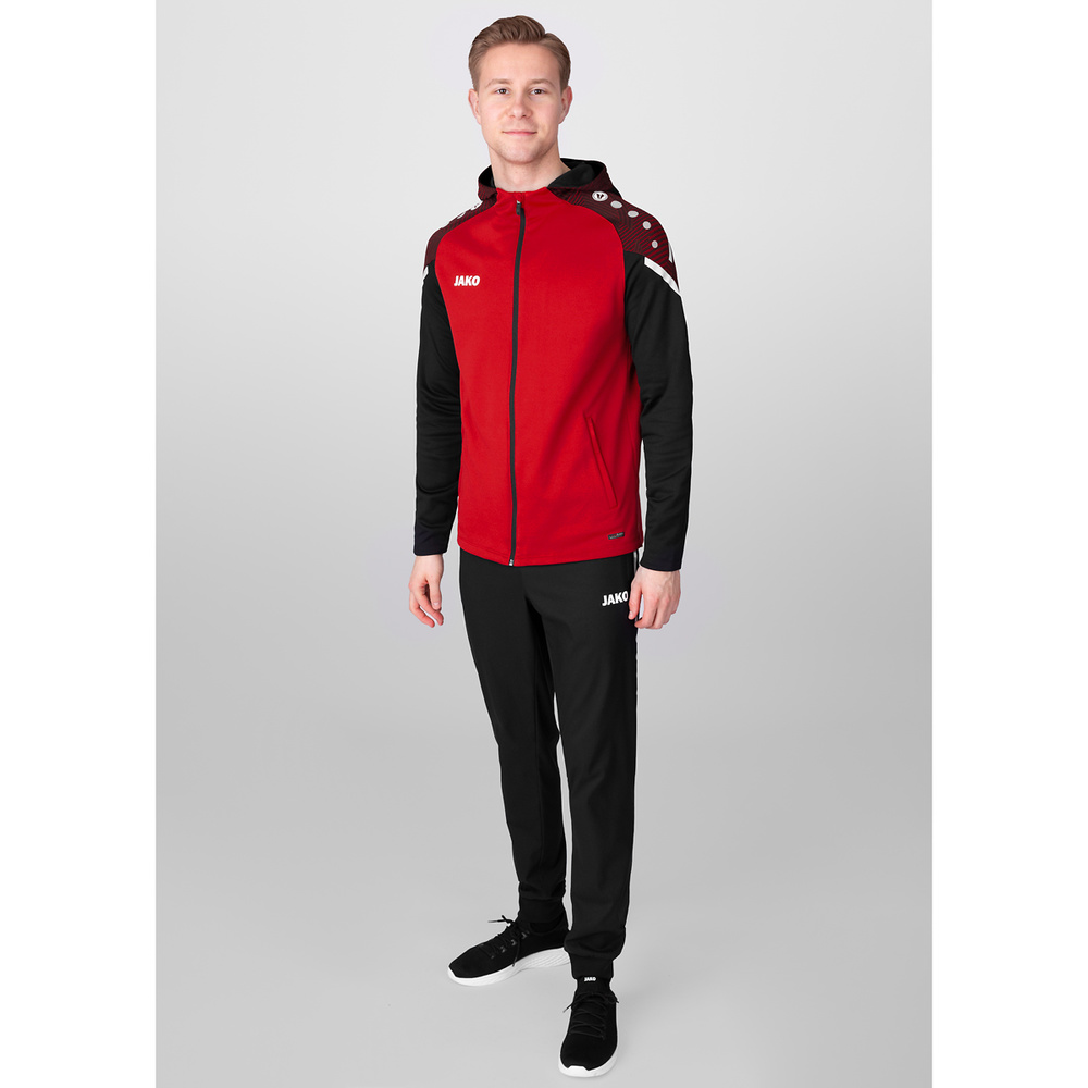 HOODED JACKET JAKO PERFORMANCE, RED-BLACK KIDS. 