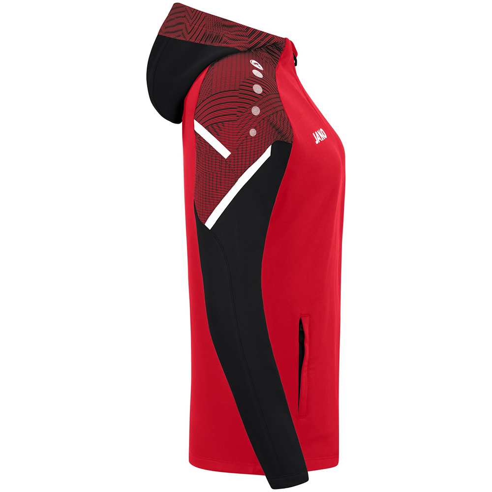 HOODED JACKET JAKO PERFORMANCE, RED-BLACK WOMEN. 