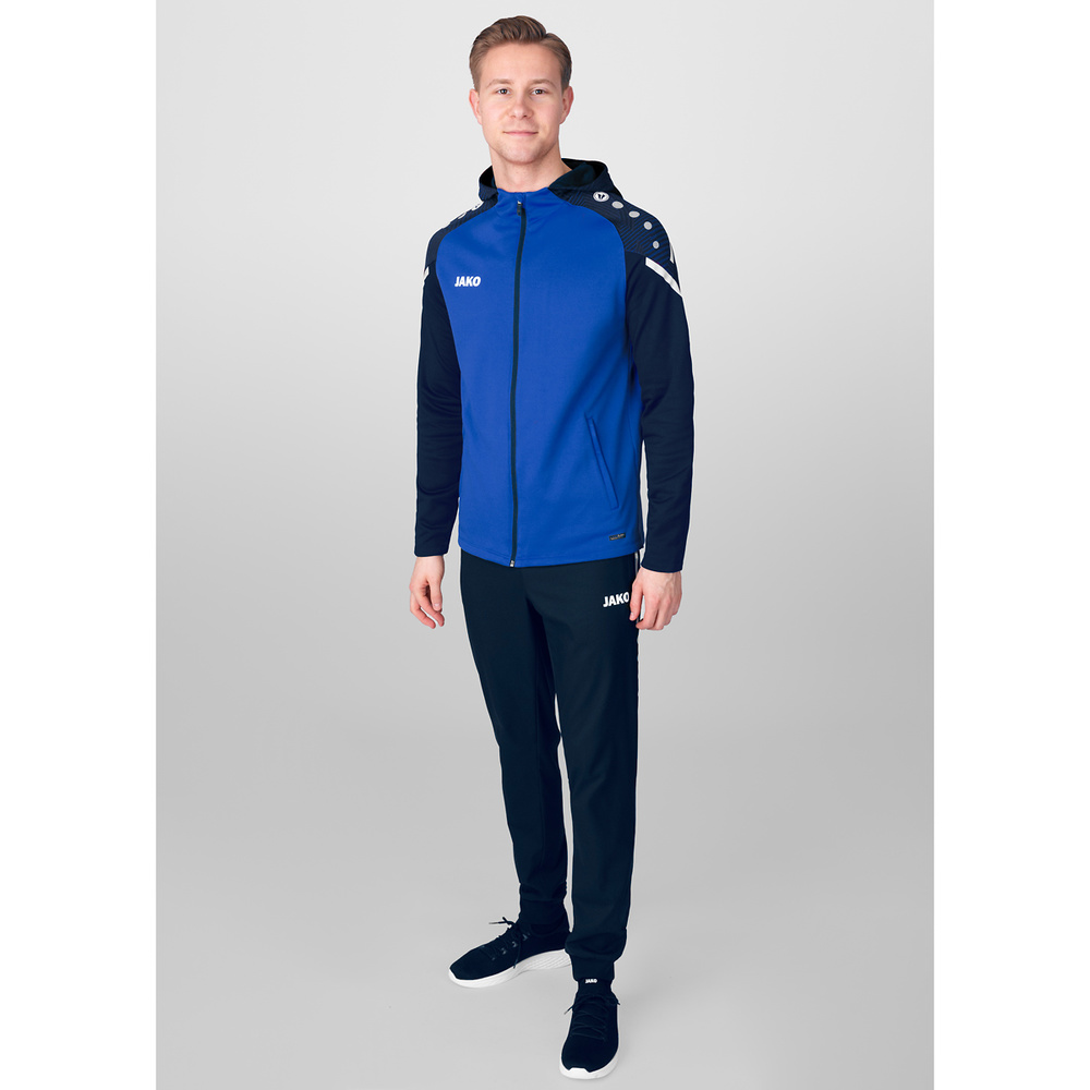 HOODED JACKET JAKO PERFORMANCE, ROYAL-SEABLUE MEN. 