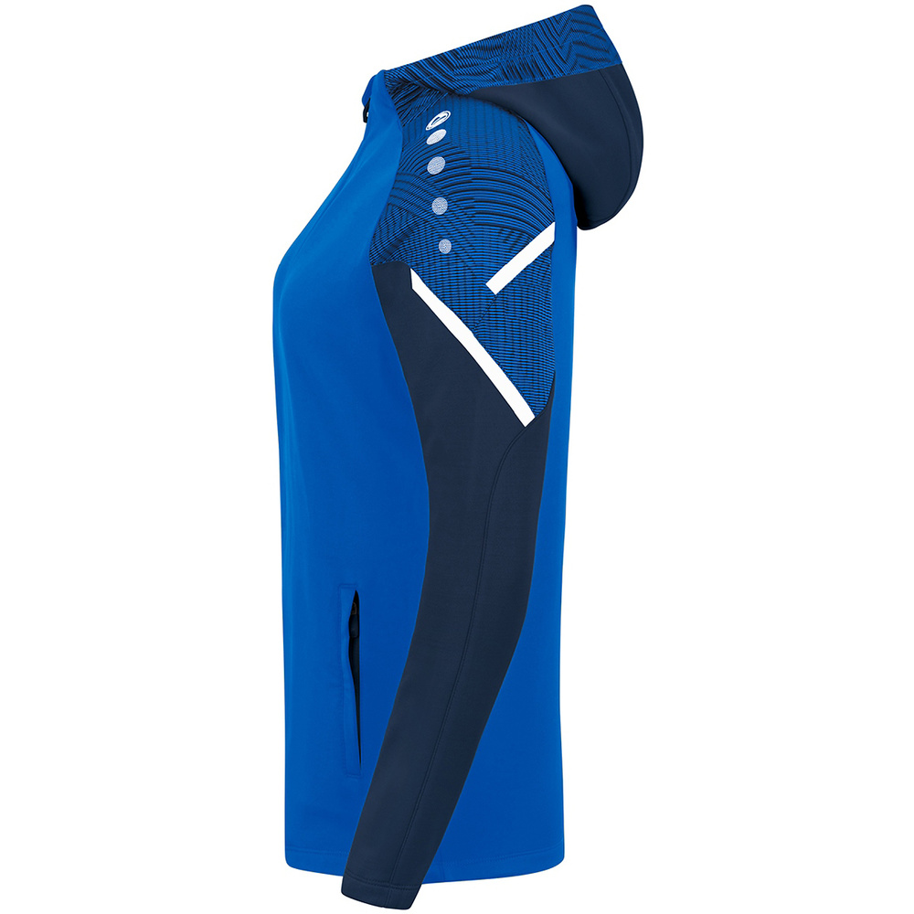 HOODED JACKET JAKO PERFORMANCE, ROYAL-SEABLUE WOMEN. 