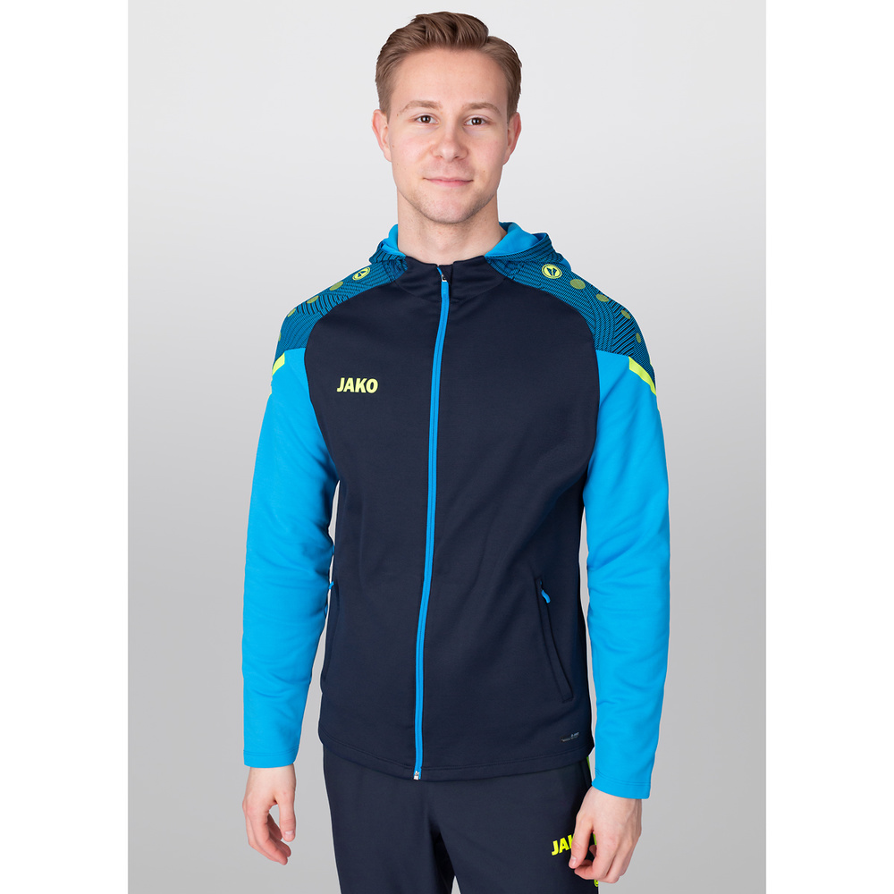 HOODED JACKET JAKO PERFORMANCE, SEABLUE-JAKO BLUE KIDS. 