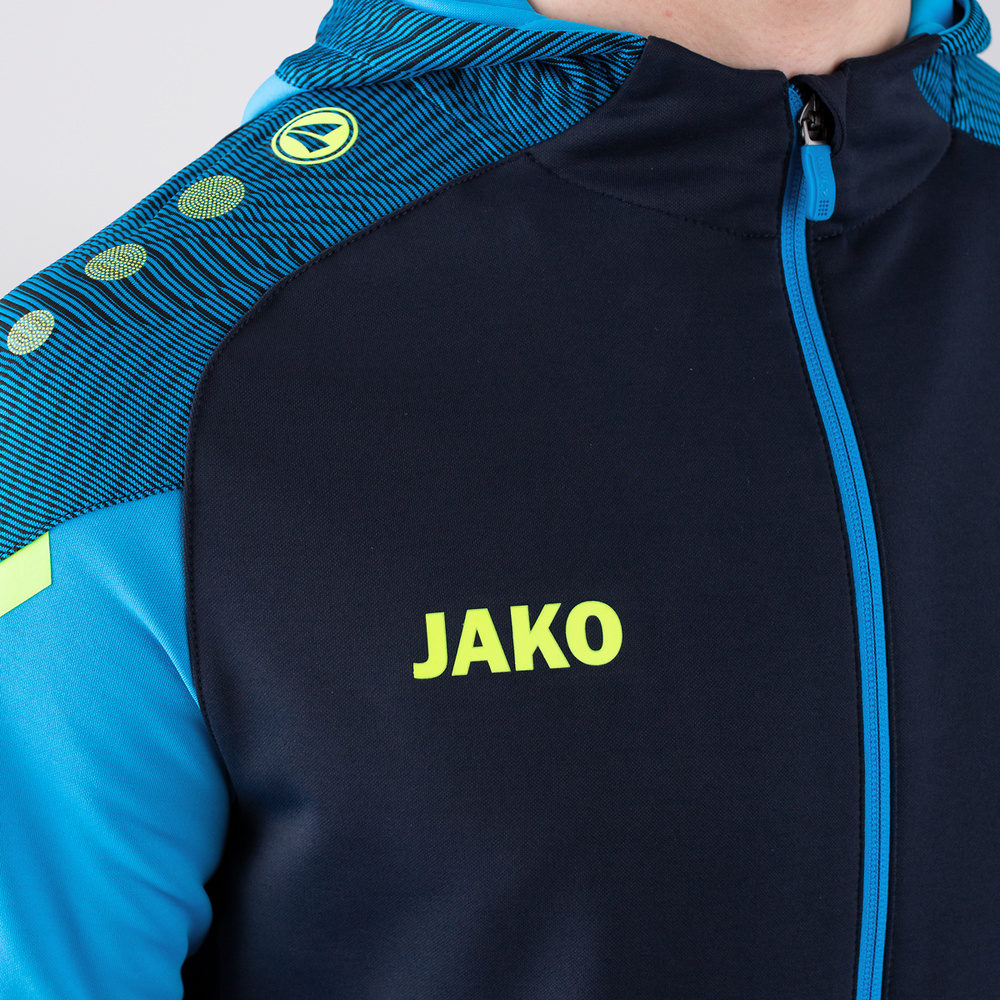 HOODED JACKET JAKO PERFORMANCE, SEABLUE-JAKO BLUE KIDS. 