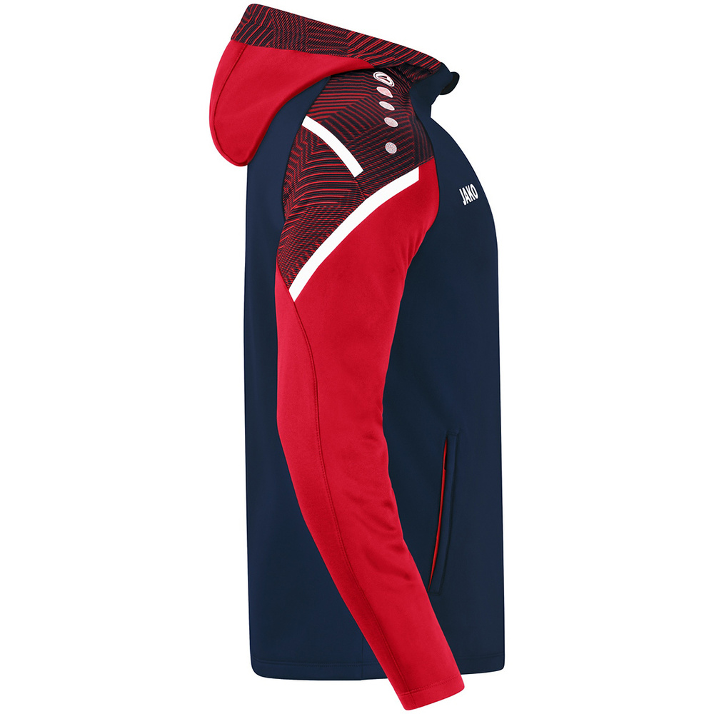 HOODED JACKET JAKO PERFORMANCE, SEABLUE-RED KIDS. 