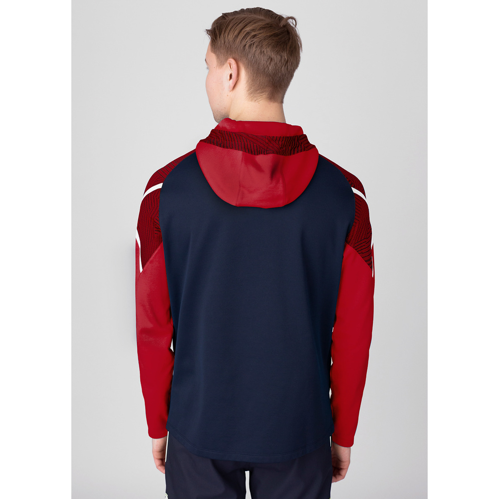 HOODED JACKET JAKO PERFORMANCE, SEABLUE-RED KIDS. 