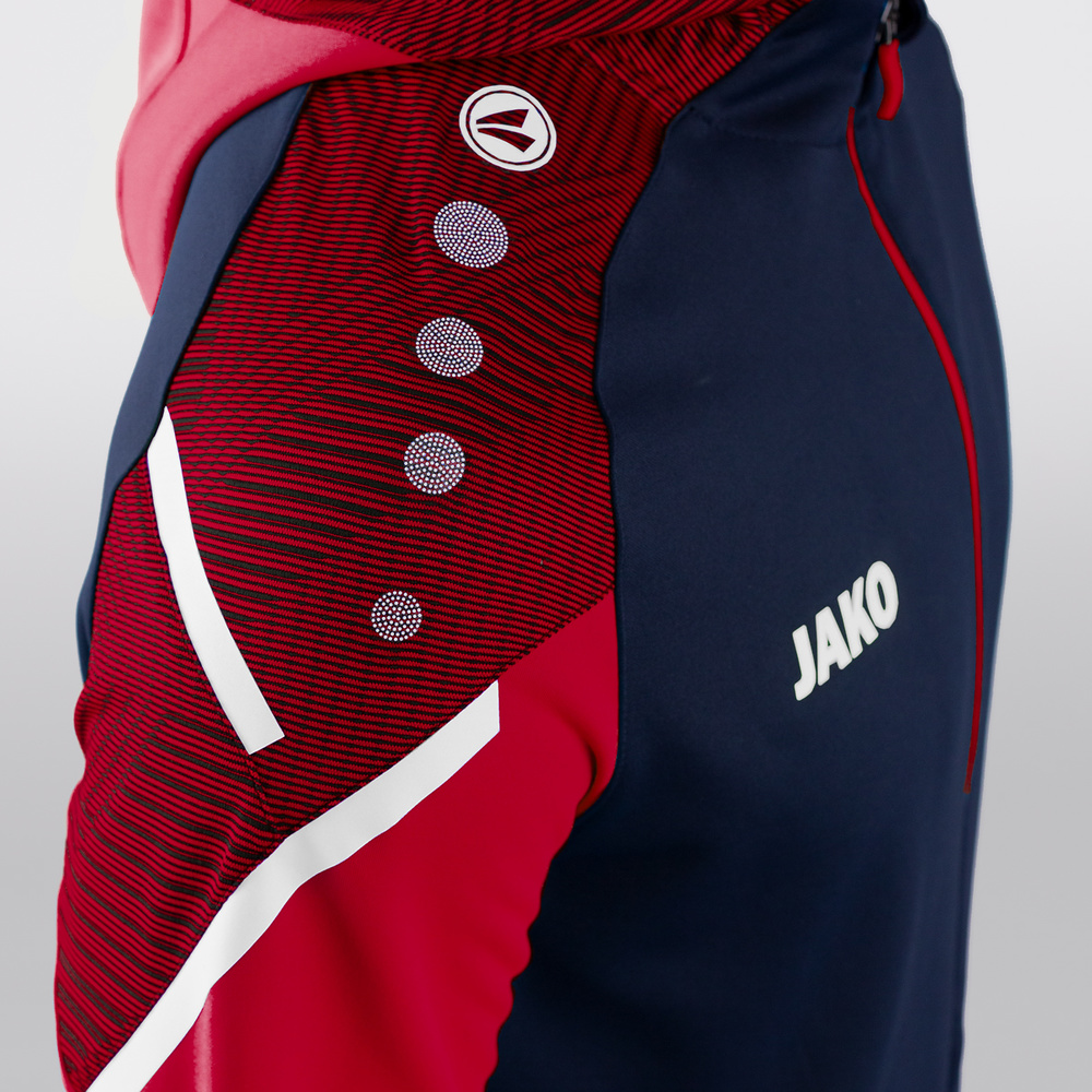 HOODED JACKET JAKO PERFORMANCE, SEABLUE-RED KIDS. 