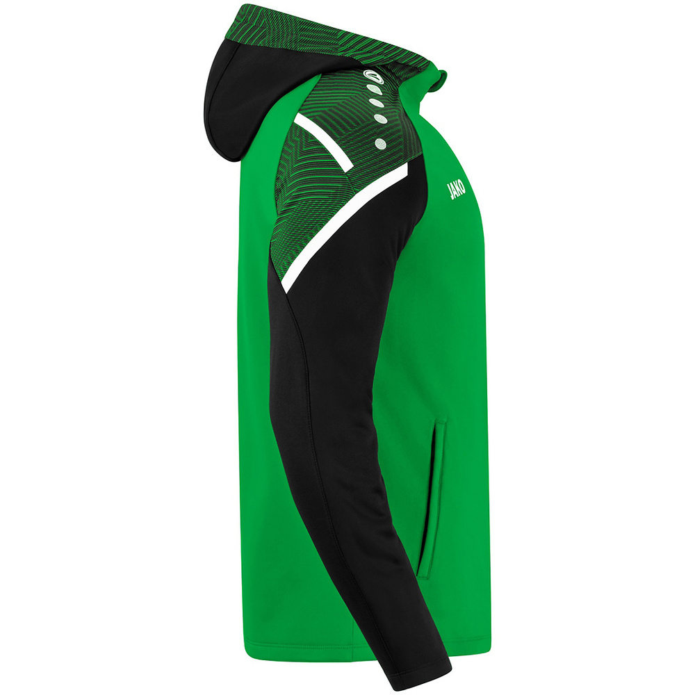 HOODED JACKET JAKO PERFORMANCE, SPORT GREEN-BLACK MEN. 