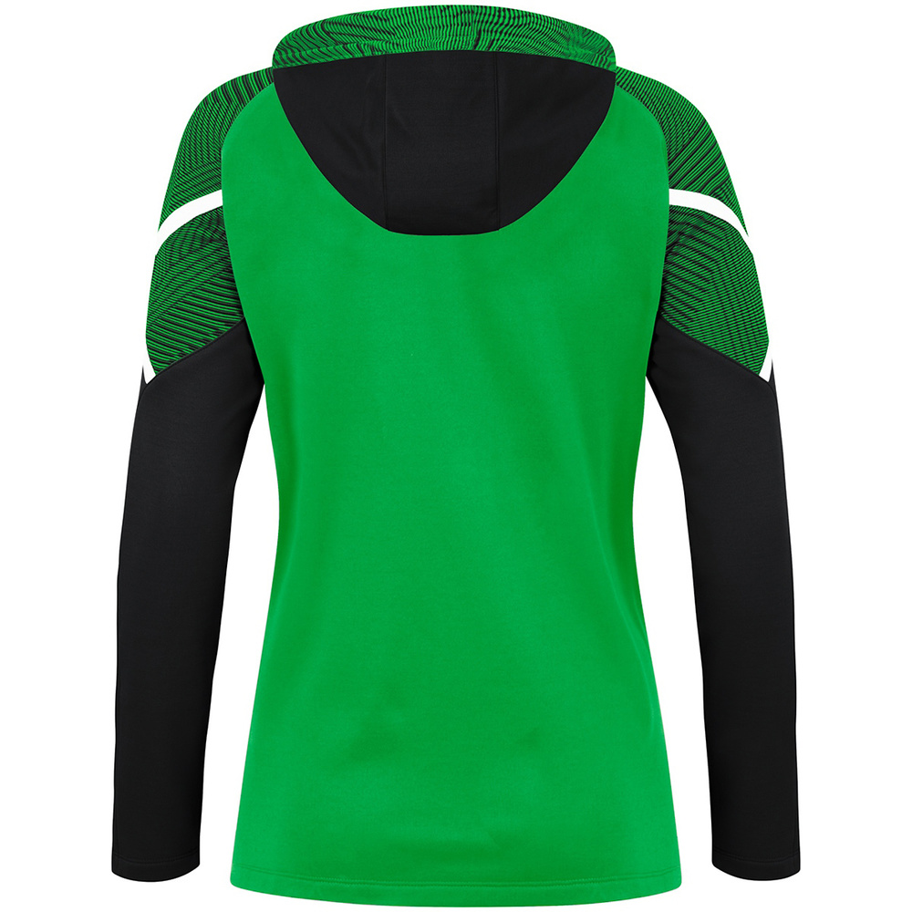 HOODED JACKET JAKO PERFORMANCE, SPORT GREEN-BLACK WOMEN. 