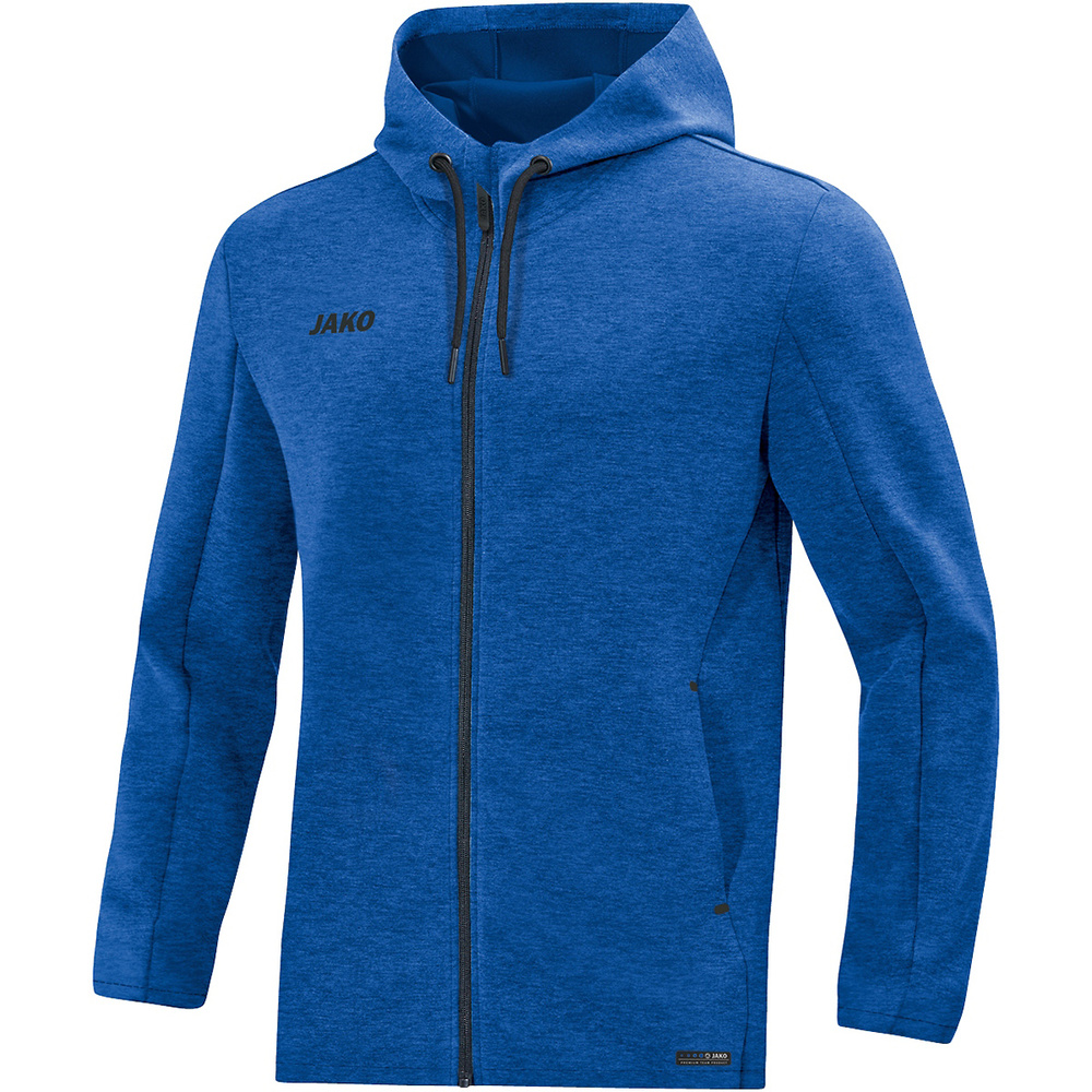 HOODED JACKET JAKO PREMIUM BASICS, ROYAL MELANGE MEN. 